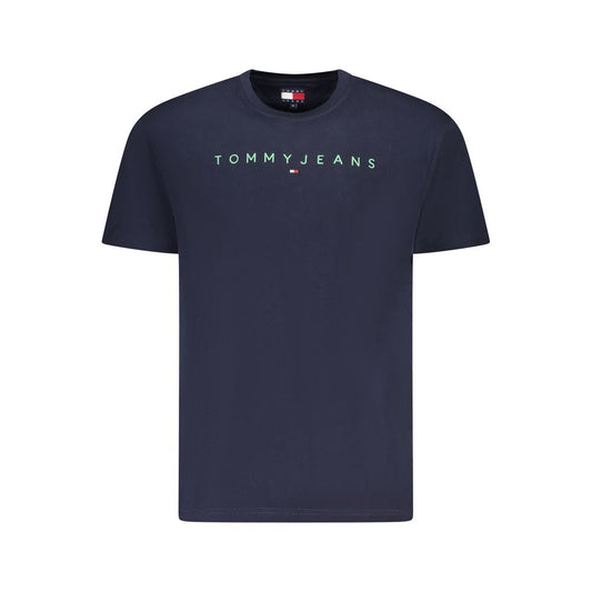 Blue Cotton Men T-Shirt
