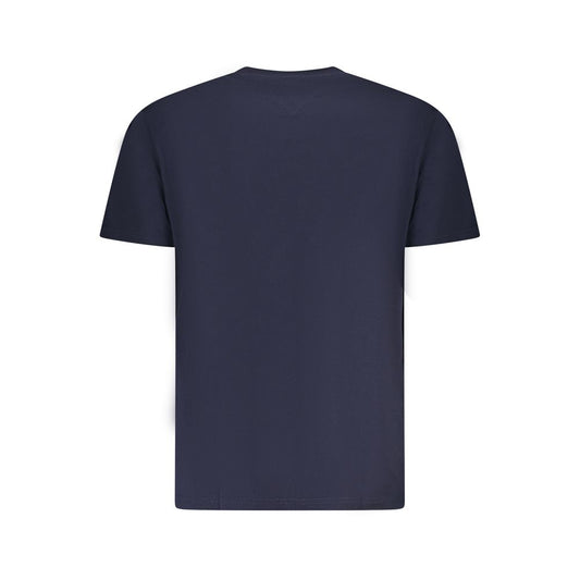 Blue Cotton Men T-Shirt