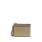 Leather and FF canvas Clutch