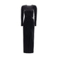 Embellished velvet midi Dress