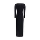 Embellished velvet midi Dress