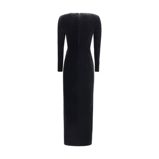 Embellished velvet midi Dress
