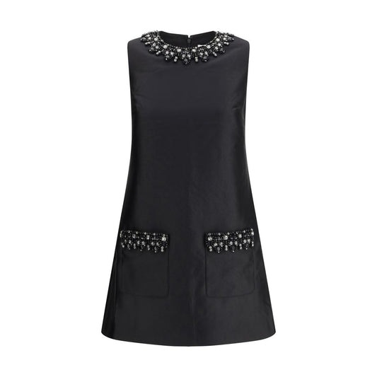 Taffeta embellished trim short Dress