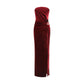 Velvet bandeau long Dress