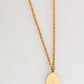 Gold Medallion Metal Chain Charm Men Pendant Necklace