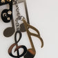 Silver Musical Note Key Holder Keychain Bag Charm Keyring