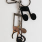 Silver Musical Note Key Holder Keychain Bag Charm Keyring