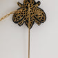 Lapel Pin Gold Brass Black Crystal Bee Accessories Brooch
