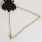 Lapel Pin Gold Brass Black Crystal Bee Accessories Brooch