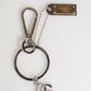 Silver DG Logo Key Holder Keychain Bag Charm Keyring