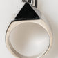 Silver Tone Pyramid DG Logo Real Brass Ring