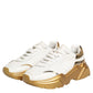 White Gold DAYMASTER Leather Sneakers Womens Shoes