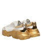 White Gold DAYMASTER Leather Sneakers Womens Shoes