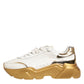 White Gold DAYMASTER Leather Sneakers Womens Shoes