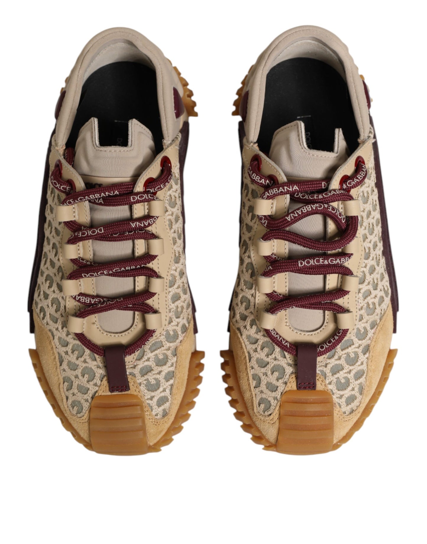 Beige Neoprene DG Logo NS1 Lace Sneakers Shoes