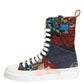 Multicolor Patchwork High Top Sneakers Shoes