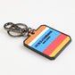 Multicolor DG Rubber Logo Silver Men's Keychain Keyring