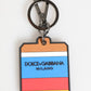 Multicolor DG Rubber Logo Silver Men's Keychain Keyring