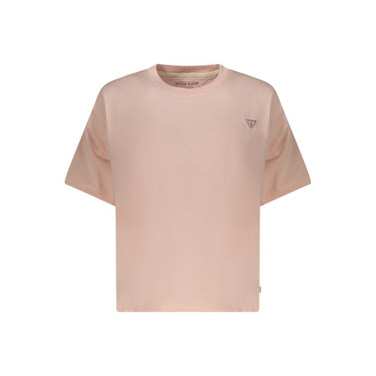 Pink Cotton Women T-Shirt