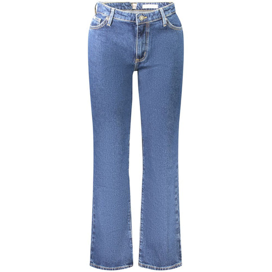 Blue Cotton Women's Straight Jean