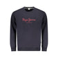 Blue Cotton Men Sweater