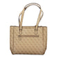 Beige Polyethylene Women Handbag