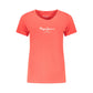 Red Cotton Women T-Shirt