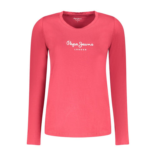 Red Cotton Women T-Shirt