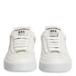 White Miami Leather Low Top Sneakers Shoes