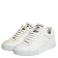 White Miami Leather Low Top Sneakers Shoes