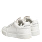 White Miami Leather Low Top Sneakers Shoes
