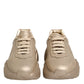 Gold Leather Daymaster Women Sneaker Shoes