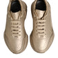 Gold Leather Daymaster Women Sneaker Shoes