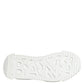 White NS1 Canvas Leather Embellished Sneakers Shoes