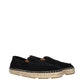 Black Leather Espadrilles