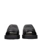 Black Leather Slippers Sandals