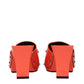Orange Leather Platforms