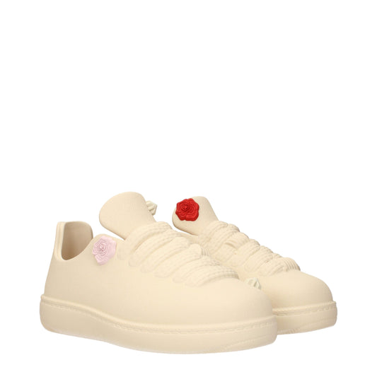 Beige Cotton Sneakers