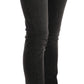 Black Washed Low Waist Slim Fit Skinny Denim Pants Jeans