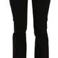 Black Low Waist Slim Leg Skinny Denim Casual Pants Jeans