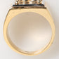 Gold Tone Brass Signet Square DG Logo Plaque Men Ring