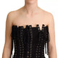 Black Cady Sleeveless Lace Up Bodycon Dress
