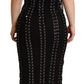 Black Cady Sleeveless Lace Up Bodycon Dress