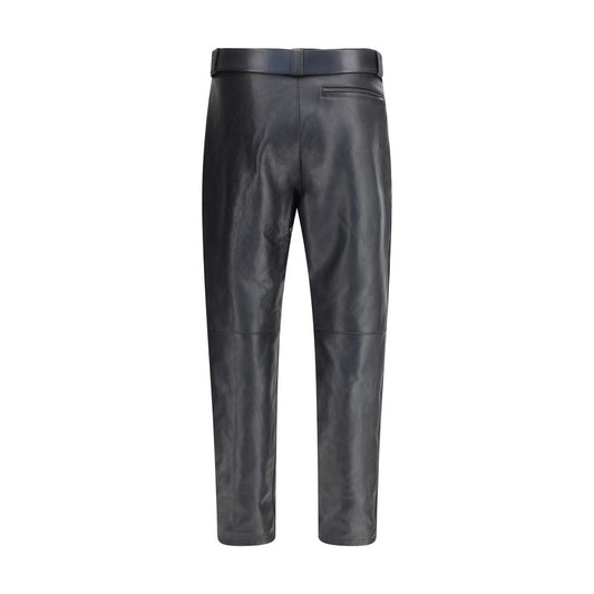 Hammered leather belted Pants