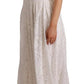White Flower Lace Corsage Long Maxi Dress