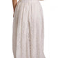 White Flower Lace Corsage Long Maxi Dress