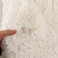 White Flower Lace Corsage Long Maxi Dress