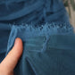 Blue Mesh Trim Ruched Tulle Sheath Dress