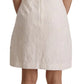 White Floral Sleeveless Sheath Mini Dress