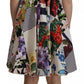 Multicolor Poplin Floral Mini Flared Dress